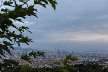 Panorama aerial view of the city of Istanbul, Bosphorus and Golden Horn
