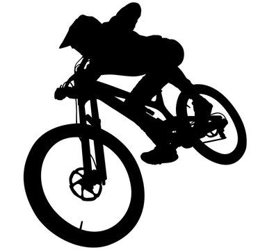 mountain bike jump silhouette