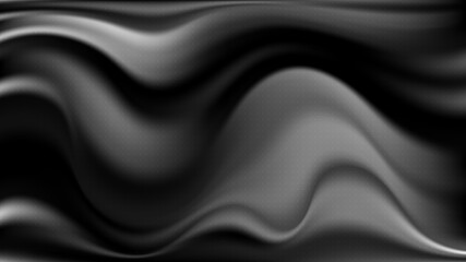 Abstract 3d black and white background with waves. Vector illustration