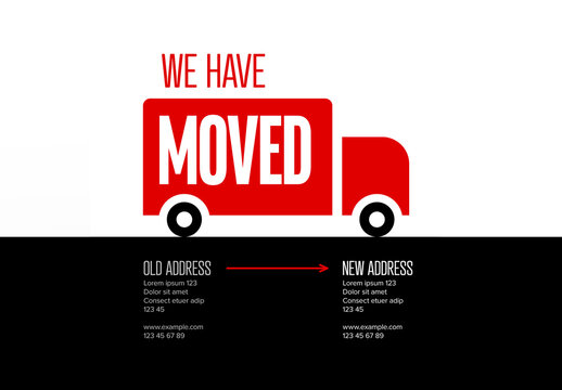 We Have Moved Minimalistic Flyer Template