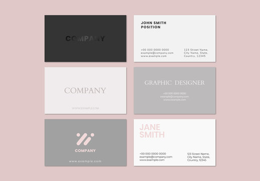 Simple Business Card Layout Set