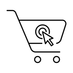 A simple icon for an online store or online shopping.
