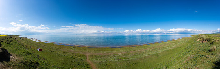 Beautiful scenery of Qinghai Lake in China.