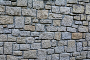 Wall in stones in Brittany  France