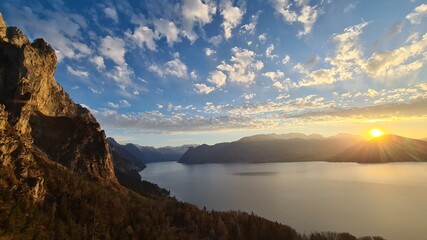 sunset in the mountains