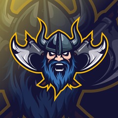 viking mascot esport logo