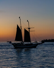 Fototapeta na wymiar Sailboats off Key West Florida