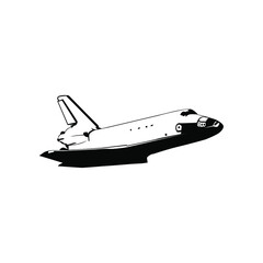 Illustration Vector graphic of shuttle plane design