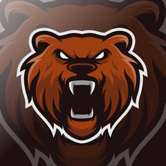 bear mascot esport logo