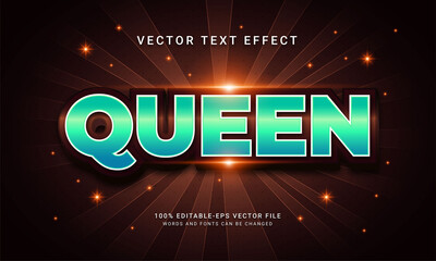 Queen editable text effect themed wonderful kingdom