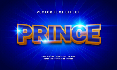 Prince 3d text style effect themed royal family