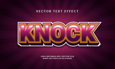 Knock 3d text style effect