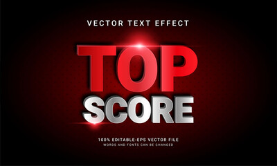 Top score editable text effect