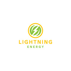lighting energy logo design vector with a flat and modern style for the energy industry