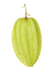 Clouse up of star apple isolated on white background