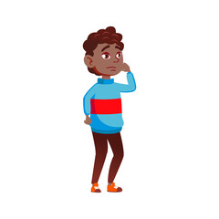 african boy pleading mother buy toy cartoon vector. african boy pleading mother buy toy character. isolated flat cartoon illustration