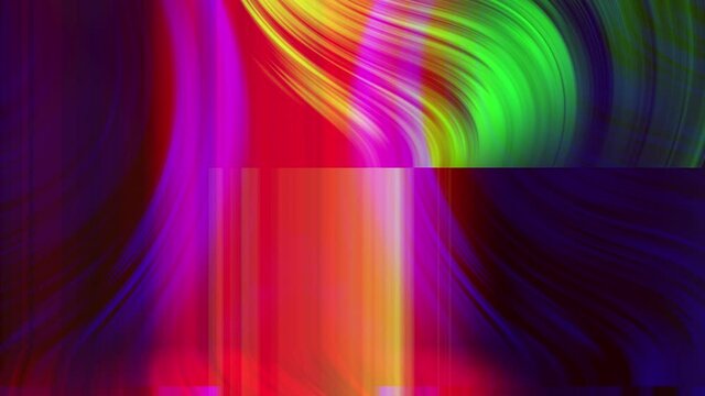 Abstract Colorful Background Soft Fluid Animation. Twisted gradient wavy twirls 3D. Fractal geometric motion. Patterns motion background with Titles. Oblique and straight lines. Footage 4K