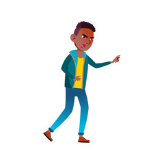 angry boy scolding dog for bad behavior cartoon vector. angry boy scolding dog for bad behavior character. isolated flat cartoon illustration