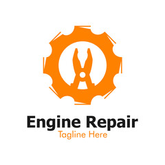 Illustration Vector Graphic of Engine Repair Logo. Perfect to use for Service Center