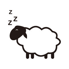 Sheep sleep icon vector illustration design