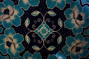 batik cloth with floral pattern