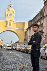 Curly hair model at Antigua Guatemala