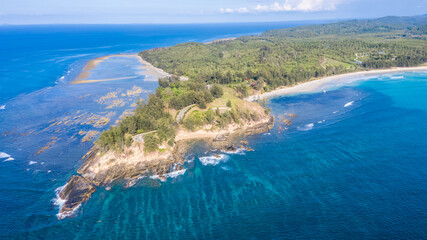 Aerial view at Tips of Borneo, Kudat Sabah East, Malaysia