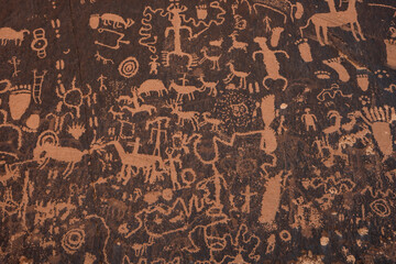 Various Petroglyphs At Newspaper Rock
