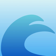 Abstract background of summer in blue, curve 095