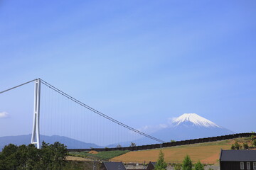富士山と吊橋