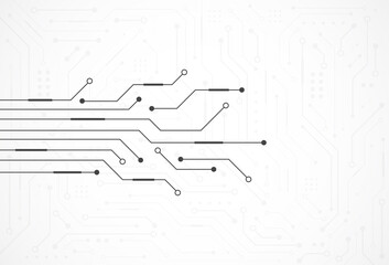 Fototapeta premium Abstract digital background with technology circuit board texture. Electronic motherboard illustration. Communication and engineering concept. Vector illustration