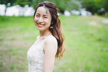 自然の中の花嫁