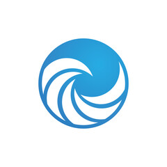 Naklejka premium Water Wave Logo Template. vector icon illustration