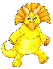 A triceratops dinosaur cartoon character