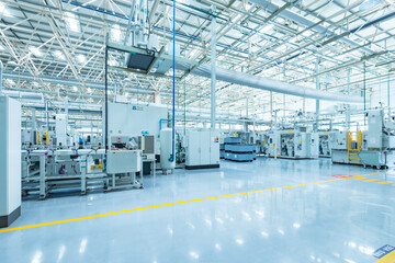 Scene at work in a car manufacturing workshop