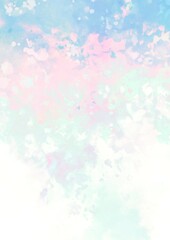 Fototapeta na wymiar ピンクと水色の淡い水彩テクスチャ背景