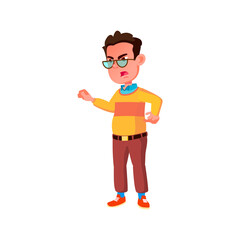 boy geek screaming on laboratory assistance cartoon vector. boy geek screaming on laboratory assistance character. isolated flat cartoon illustration