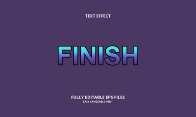 finish style editable text effect