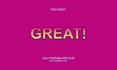 great style editable text effect
