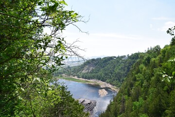 Montmorency waterfalls north of Quebec city