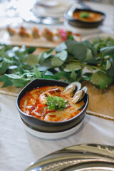 Tom Yum  sea food, the famous and popular Thai food.