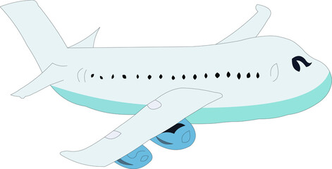 illustration of a airplane vector art
