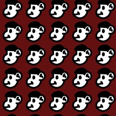 seamless pattern background of cute man cartoon