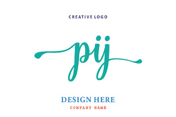 PIJ lettering logo is simple, easy to understand and authoritative
