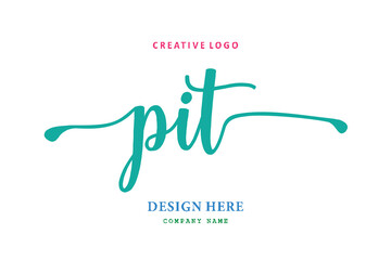 PIT lettering logo is simple, easy to understand and authoritative