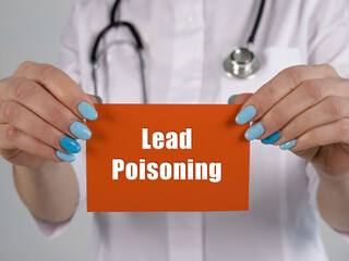 Medical concept about Lead Poisoning with phrase on the sheet.