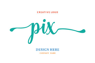 Obraz premium PIX lettering logo is simple, easy to understand and authoritative