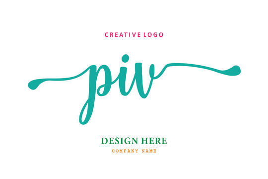 PIV lettering logo is simple, easy to understand and authoritative