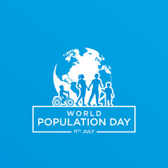 World Population Day Illustration, Poster, Banner, greeting card - Vector