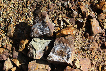 Texture of rocks. Mountain landscape. Tourism, travel. Background, design element.